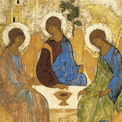 Dreifaltigkeitsikone von Andrei Rubljow (etwa 1411)