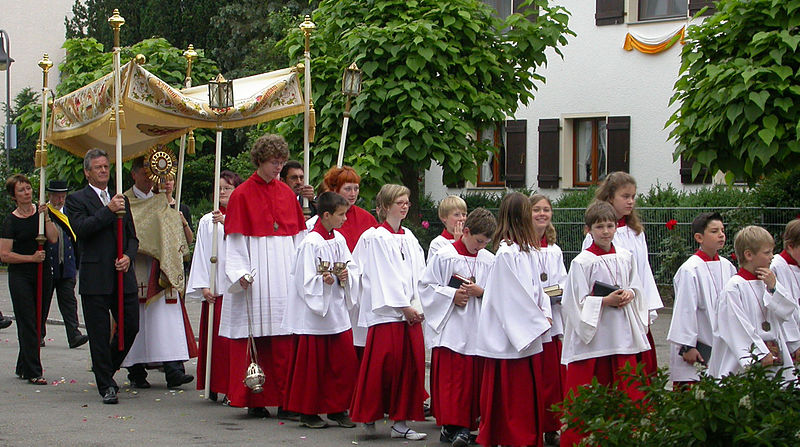 Prozession an Fronleichnam